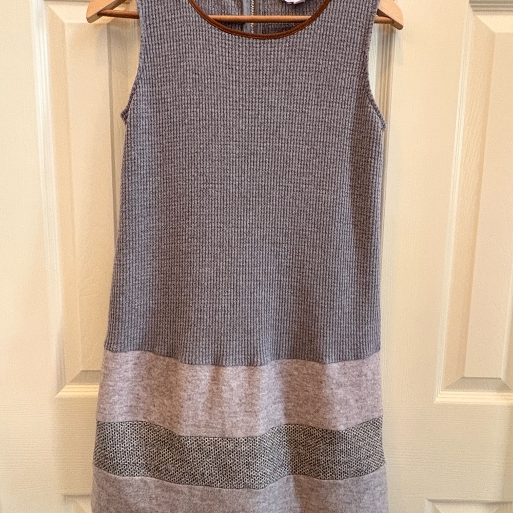 THML Gray and Brown Textured Mini Dress